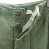 US ARMY 70s DSA Vintage Cotton Satin Baker Pants W30 Khaki Military Men's Used