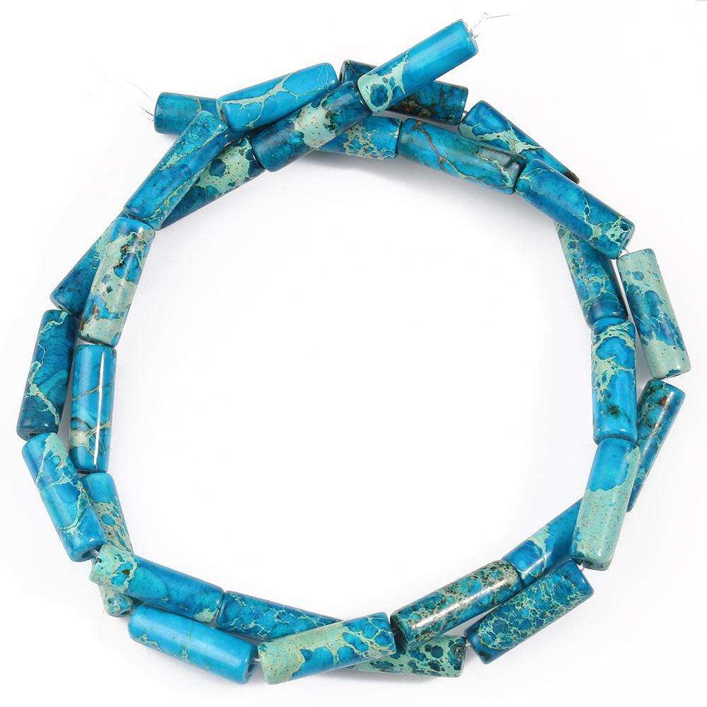 Намистини з природного осаду і яшми, імперська трубка, форма колони, вільні розпірні намистини для виготовлення ювелірних виробів 15 дюймів