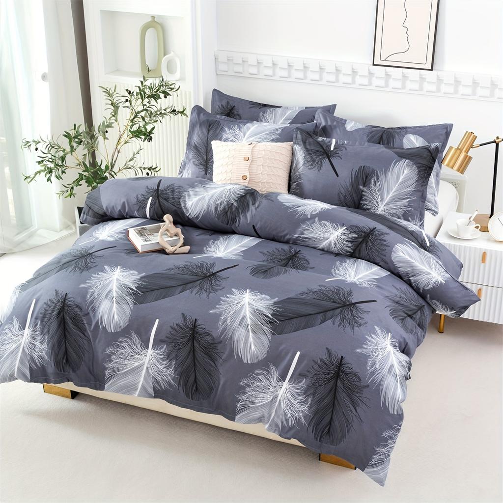 Cotton Breathable Duvet Cover Set Twin Full Queen Size.King Size Zipper Closure For Teen Boys Girls Bedroom Decor Summer