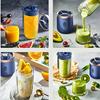 Portable Electric Fruit Juice Blenders 400ml Personal sized Mini Bottle Home USB rechargeable 6 Blades blender Machine Summer