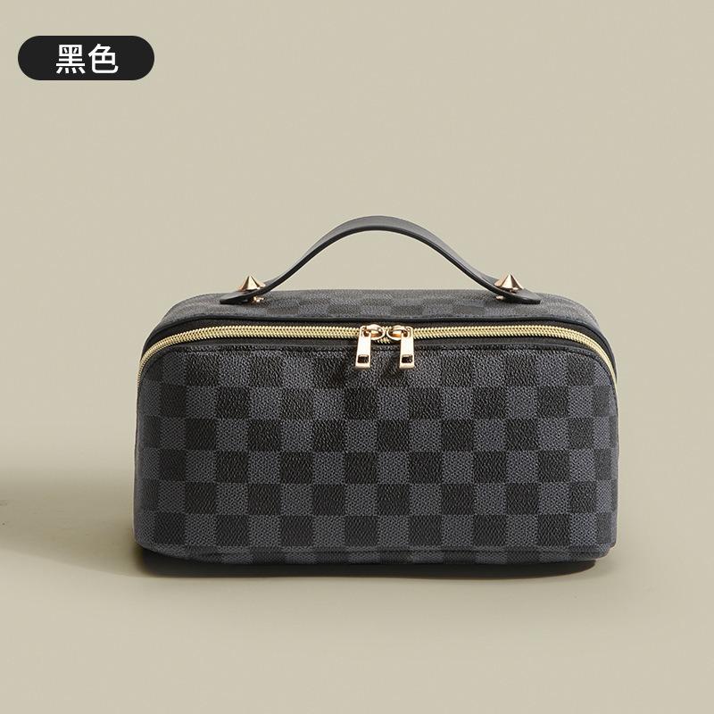 Vintage Style Pattern Makeup Bag for Women, Large Capacity, Fashionable and Versatile Portable Toiletry Bag, Cosmetic Handbag