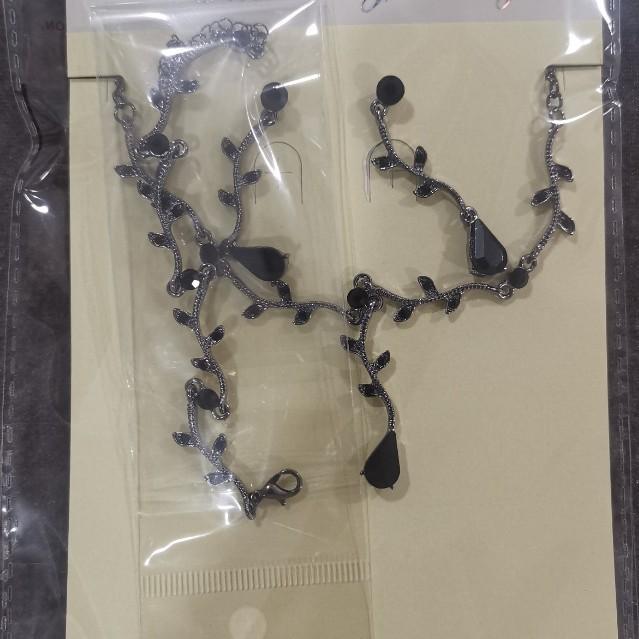 New Leaf Water Drop Necklace Earrings Bracelet Set Bride, Simple Fashion Personality, Accessories