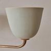 1950s Mid-Century Modern Brass Chandelier | Mid Century Wooden Ball 3 Arms Italian Modern Ceiling Pendant | Stilnovo Brass Ceiling Fixture