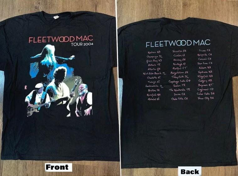 2004 Tour Fleetwood Mac T-Shirt, Vtg Fleetwood Mac Rock Band Musik Konzert Tee