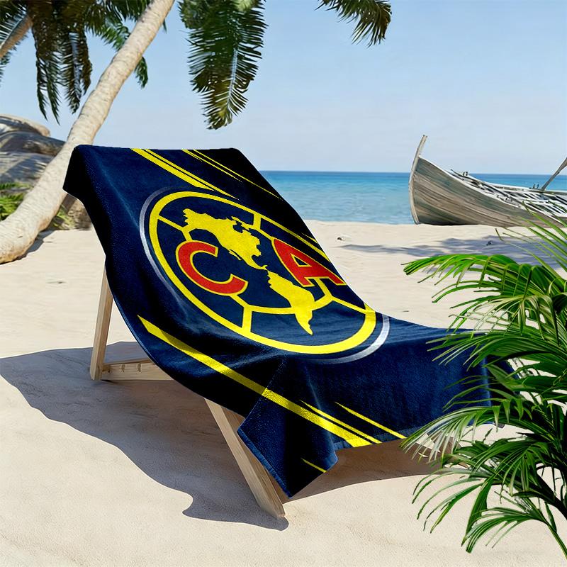 Club America Print Beach Towel, Large Soft Quick Dry Towel for Beach Camping Swimming