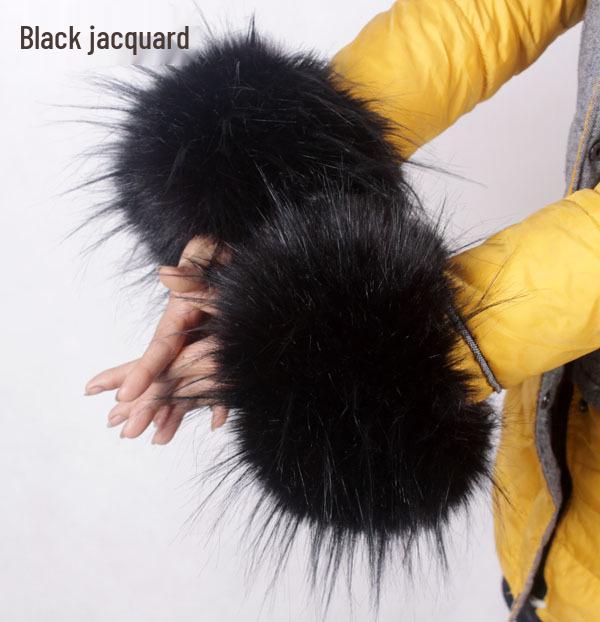 Women's Fluffy Faux Fur Wristband & Cuff Sleevelets