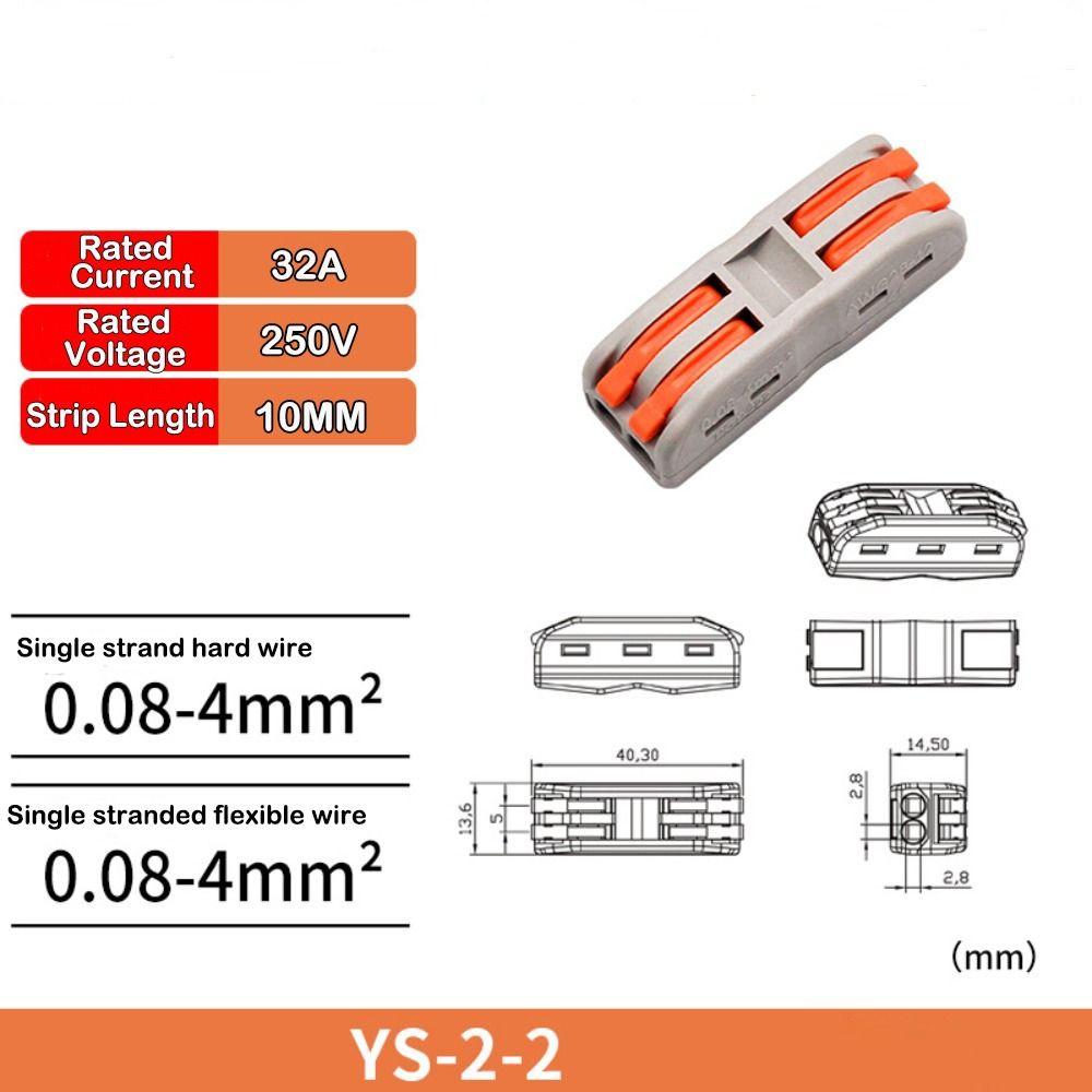 Universell hurtigrekkeklemme Mini Compact Elektriske koblinger Elektriske