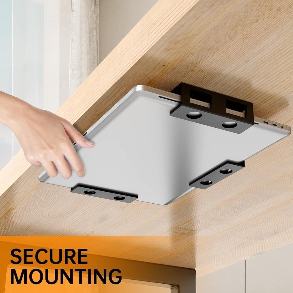 With Screw Metal Under Desk Laptop Mount Space Saving Screw Mounting Under Table Notebook Organizer Metal Frame