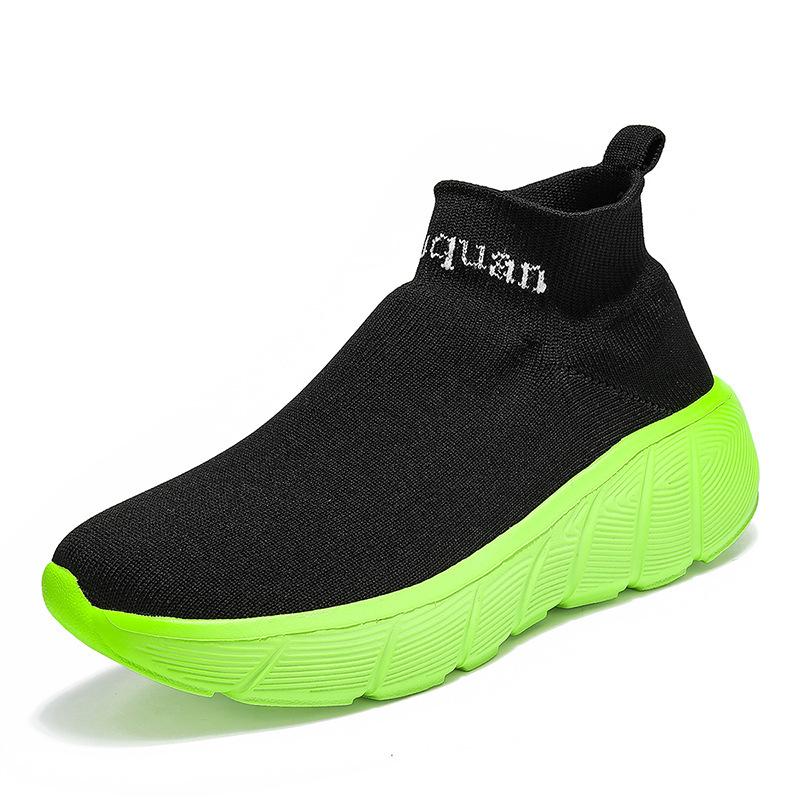 Jinjiang 25 wiosna i jesień nowe pary lekkie buty casualowe z dzianiny muchowej damskie oddychające buty skarpetkowe ochrona stopy buty męskie