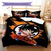 Cute Cartoon Son Goku Pattern Bedding,Quilt Set Quilt Cover Pillowcase Home Birthday Gift (1 * Duvet Cover + 2 * Pillowcase, Without Core)