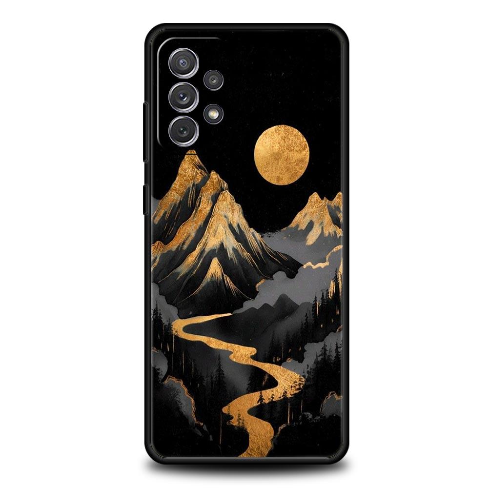 Mountain Sunrise Line Case for Samsung A57 A37 A51 A71 A21S A17 A11 A15 A25 A41 A23 A33 A53 A73 A07 A05S A13 A35 A55 5G Cover