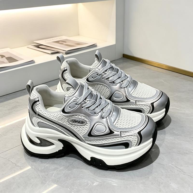 Women Breathable Chunky Sneakers Thick Sole Casual Sport Shoes for Walking Travel Commuting and Everyday Wear Sizes 35-40