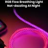 RGB Illuminated Data Cable, 100W Fast Charging with Cool Breathing Light Effect, USB Mobile Phone Charging Cable