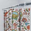 Bright Floral Bus Printed Shower Curtain 69X72In (180X25Cm) Bathroom Decor For Home Decoration Multicolor Artistic Pattern Showe