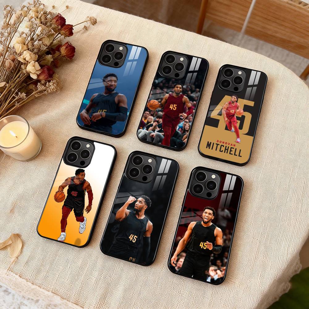 D-Donovan MitchellS 45 Phone Case For iPhone 17 16 15 14 13 12 Pro Max Plus for Magsafe Mirror Wireless Magnetic Cover