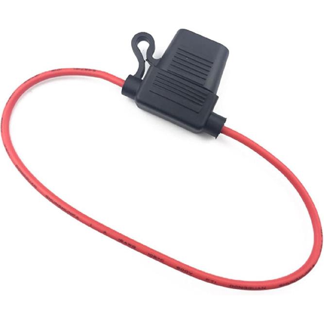 Fuse Waterproof Automotive Blade Inline Fuse Holder with Small Fuse Wire Harness and 16 AWG Wire Fuse