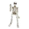 Swing Leg Skeleton Figurine Sitting Skull Resin Statue Sculpture Home Office Desktop Garden Decoration Ornament Halloween Birthd