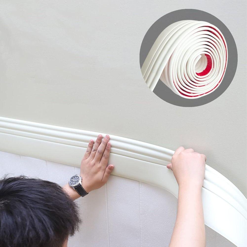 

Self Adhesive Baseboard Trim Peel and Stick Skirting Line High Quality Wall Base Household 98mm x 2m чорний