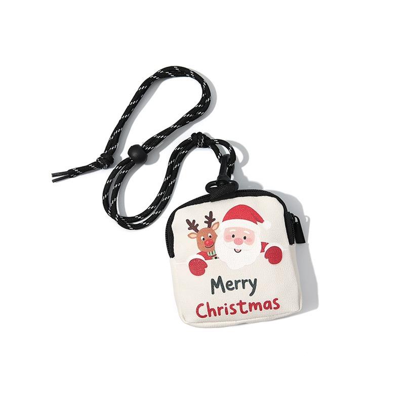 

Customized canvas change bag creative small hanging bag cartoon printed pendant key bag storage bag