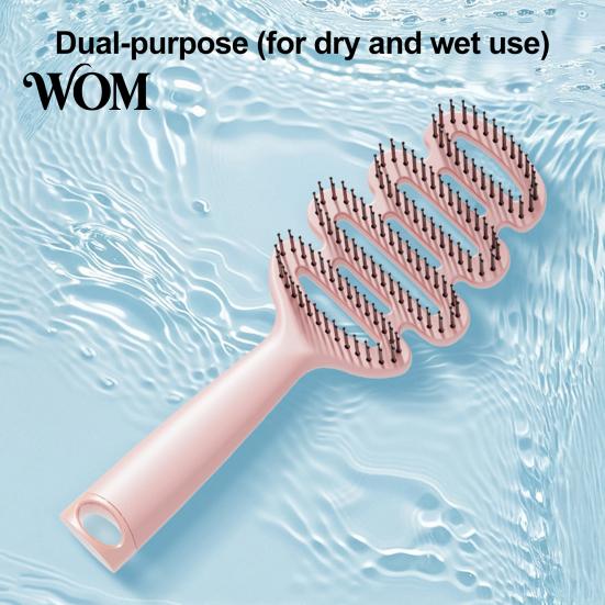 Kids Hair Brush Vented with Ergonomic Handle, Blow Fast Drying Scalp Massage Brush, Detangling for Long Thick Curly Wet Gentle Detangler