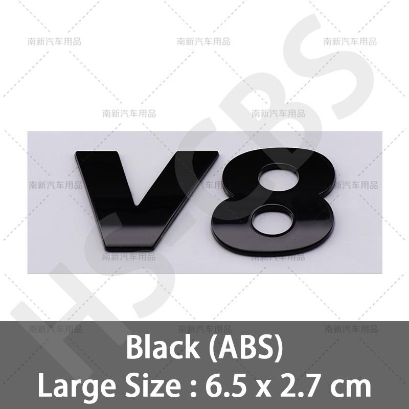 

ABS V6 V8 Automobile Displacement Logo For VW Volkswagen Car Styling Rear Trunk Stickers Emblem Tailgate Decal Car Accessories