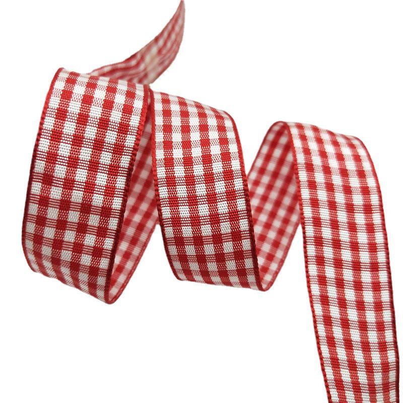 Κόκκινη & Λευκή Πλακέ Κορδέλα: Πλάτους 1 εκ. για Αξεσουάρ Μαλλιών, Καπέλα, Κέικ, Κουτιά Δώρου, με Φιόγκο.