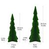 2PCS Christmas Tree Statue Resin Green Seasonal Party Decoration Small Winter Christmas Tree Ornament For Home Office School