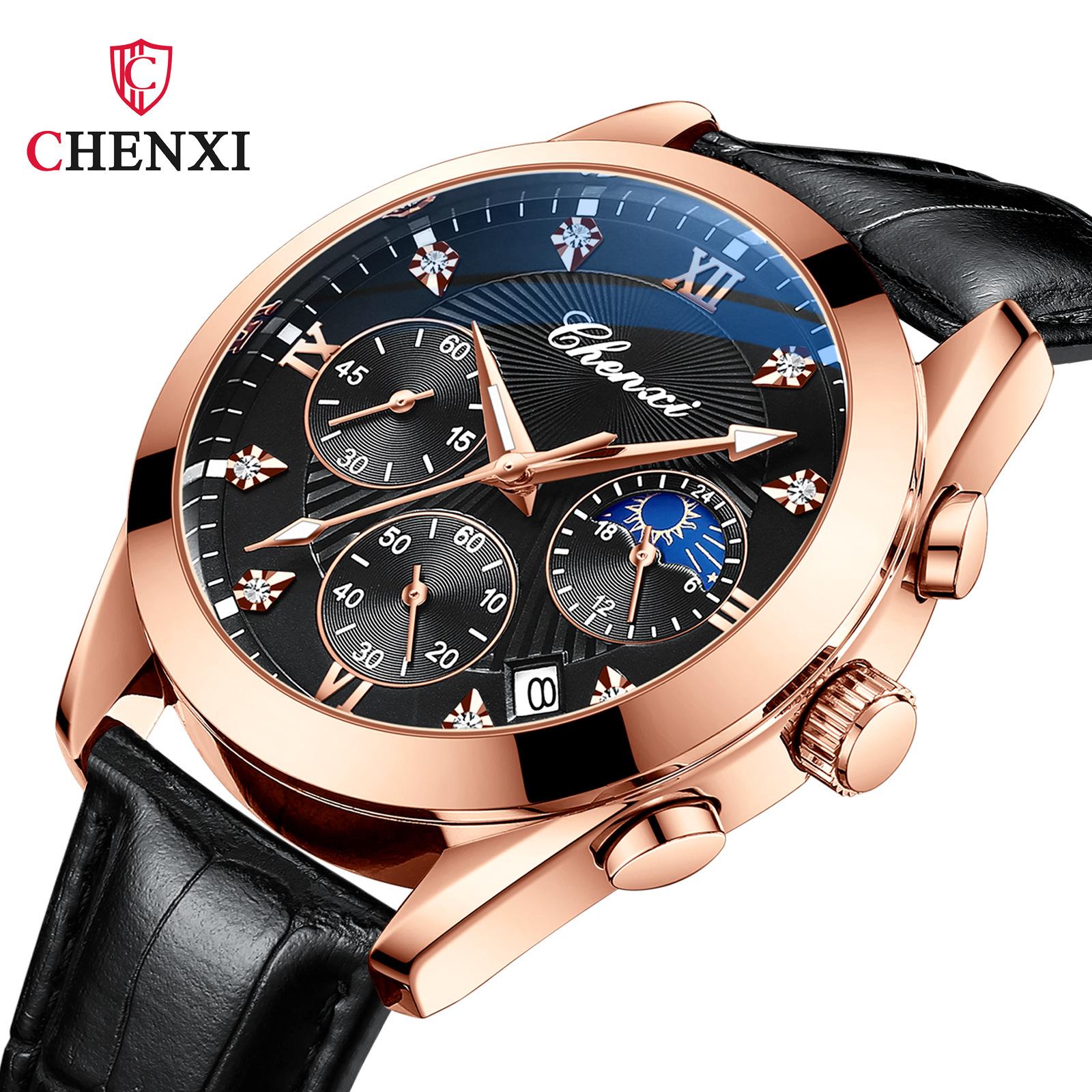 

Новые роскошные мужские часы ТОП-бренда с коробкой, многофункциональные спортивные часы, мужские светящиеся водонепроницаемые мужские кварцевые часы