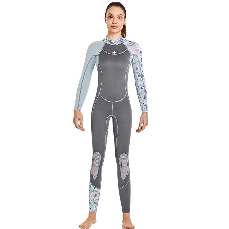 

High-elastic 3MM Diving Suit Women s One-piece Thick Warm Swimming Wet Snorkeling Surfing XXL