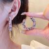 Colorful Rhinestone Temperament Earrings: Exquisite Ear Hoops for Women