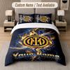 Set Biancheria da Letto Personalizzato Modello Inter Milan, Stampa Nome Testo 1 Copripiumino più 2 Federe Tessile per la Casa