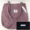 [Angel Moon] Women's Tote Bag, A4 Size, Vertical, Corduroy, Simple, Large, Suitable for College Students, Commuters, Stylish, Sporty, Outdoor, America