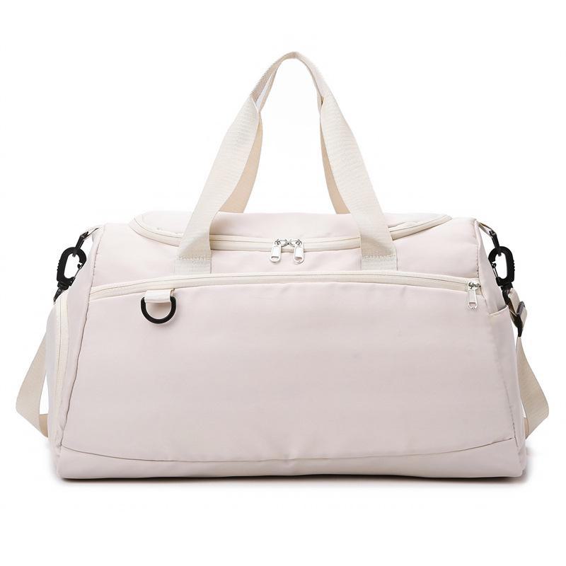 

Дорожная сумка для фитнеса с отделением для обуви и отделением для сухого и влажного белья, большой вместимости, помещается на тележку, с напечатанным логотипом null белый