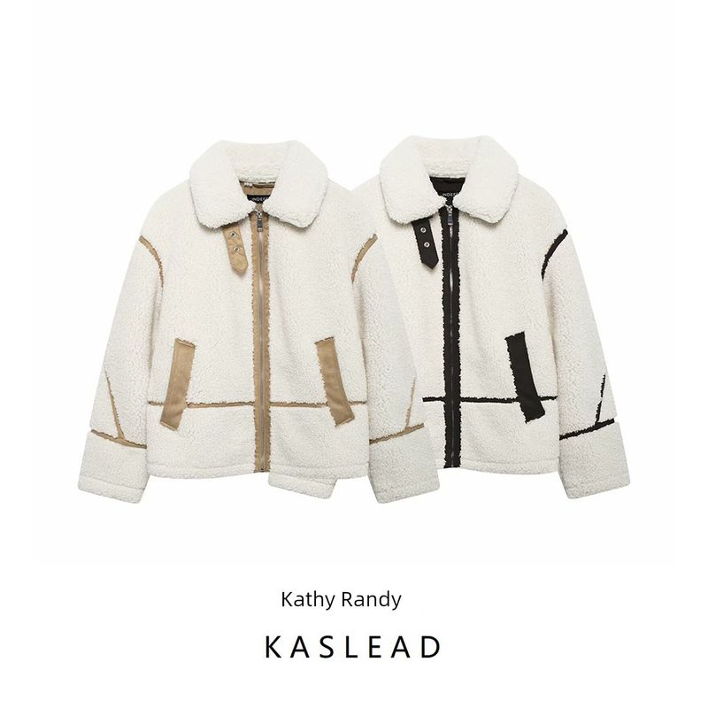 Kaslead New Arrival Women's Clothing Fashion Style Fashion Minimalist Fleece Double-Sided Jacket Outwear 6318267