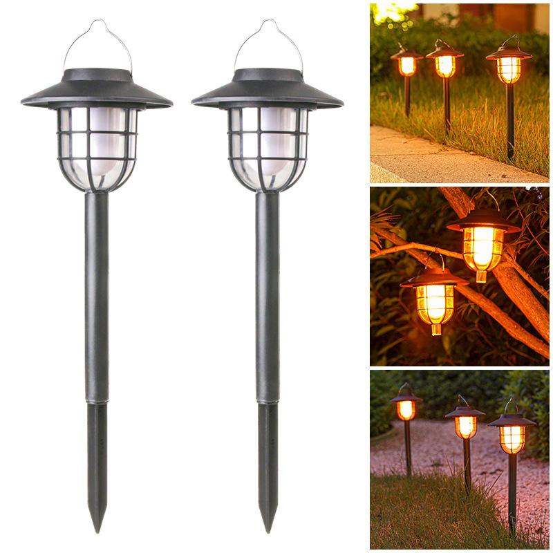 Waterproof Solar Flame Garden & Wall Lamp for Outdoor/Indoor Use