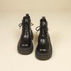 2025 Summer New Models Show Height and Increase Platform British Single Boots Lace-up Middle Heel Martin Boots Women's Ins Versatile Short Boots