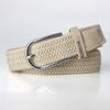Women's Elastic Belt Casual Fashion Pin Buckle Waist Belt Expandable Braided Stretch Elastic Belt 6 Colors, No Need For Punching