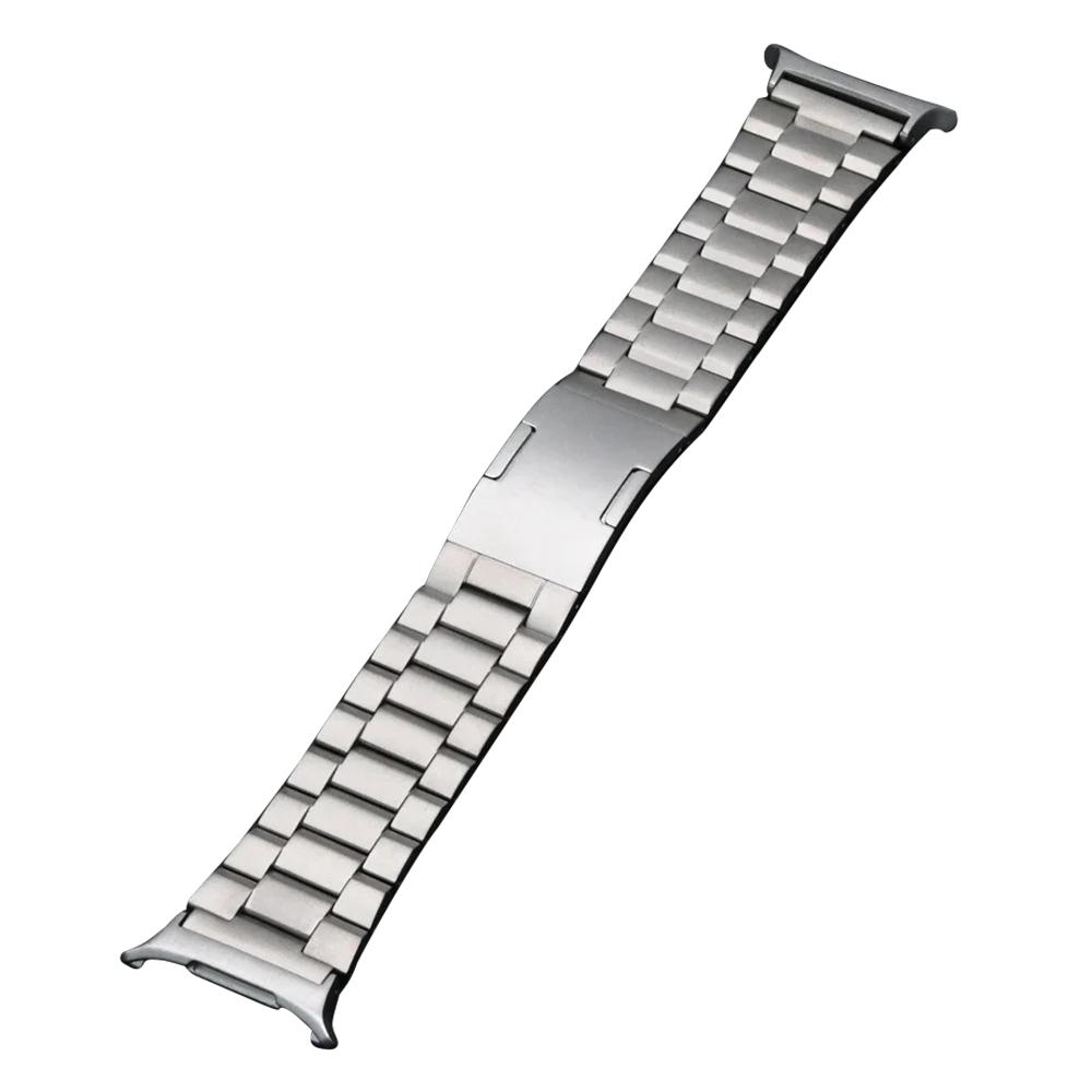Watch Band for Samsung Galaxy Watch8 44mm/40mm/Watch8 Classic 46mm Titanium Alloy 3-Bead Wrist Strap