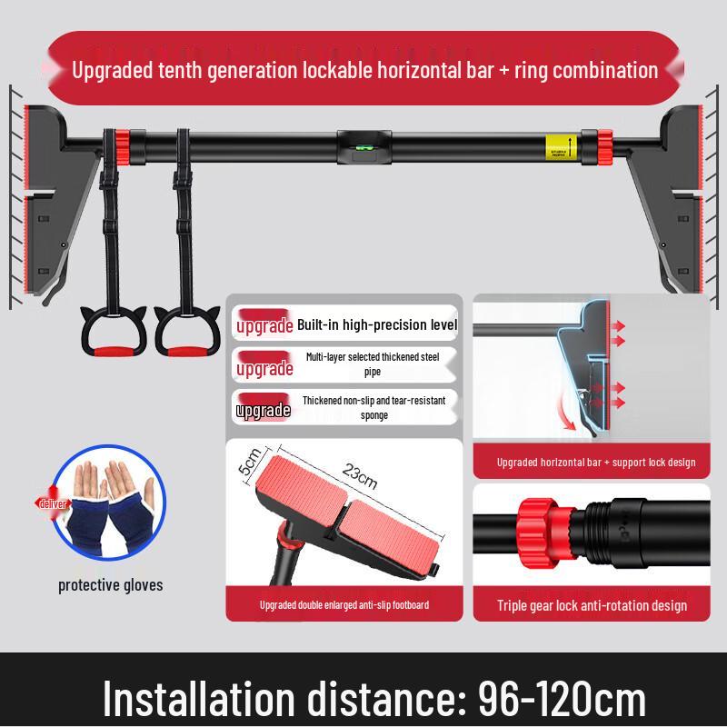 Adjustable No-Drill Doorway Pull-Up Bar