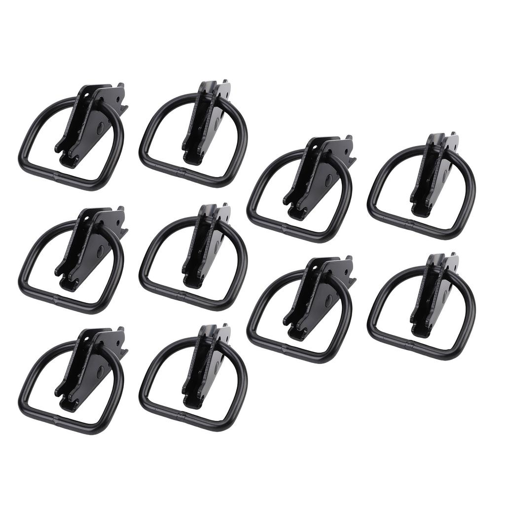 10 Stück D-Ring Zurrösen Schwarz Verzinkt 2500lb Sichere Arbeitslast E-Track Zurrösen für LKW-Anhänger