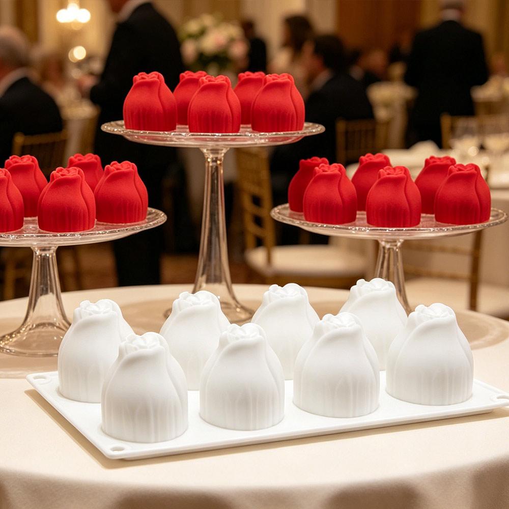 Flexible Silikon-Kuchenformen 8 Mulden Schokoladenform Französische Dessertform Dessertherstellung