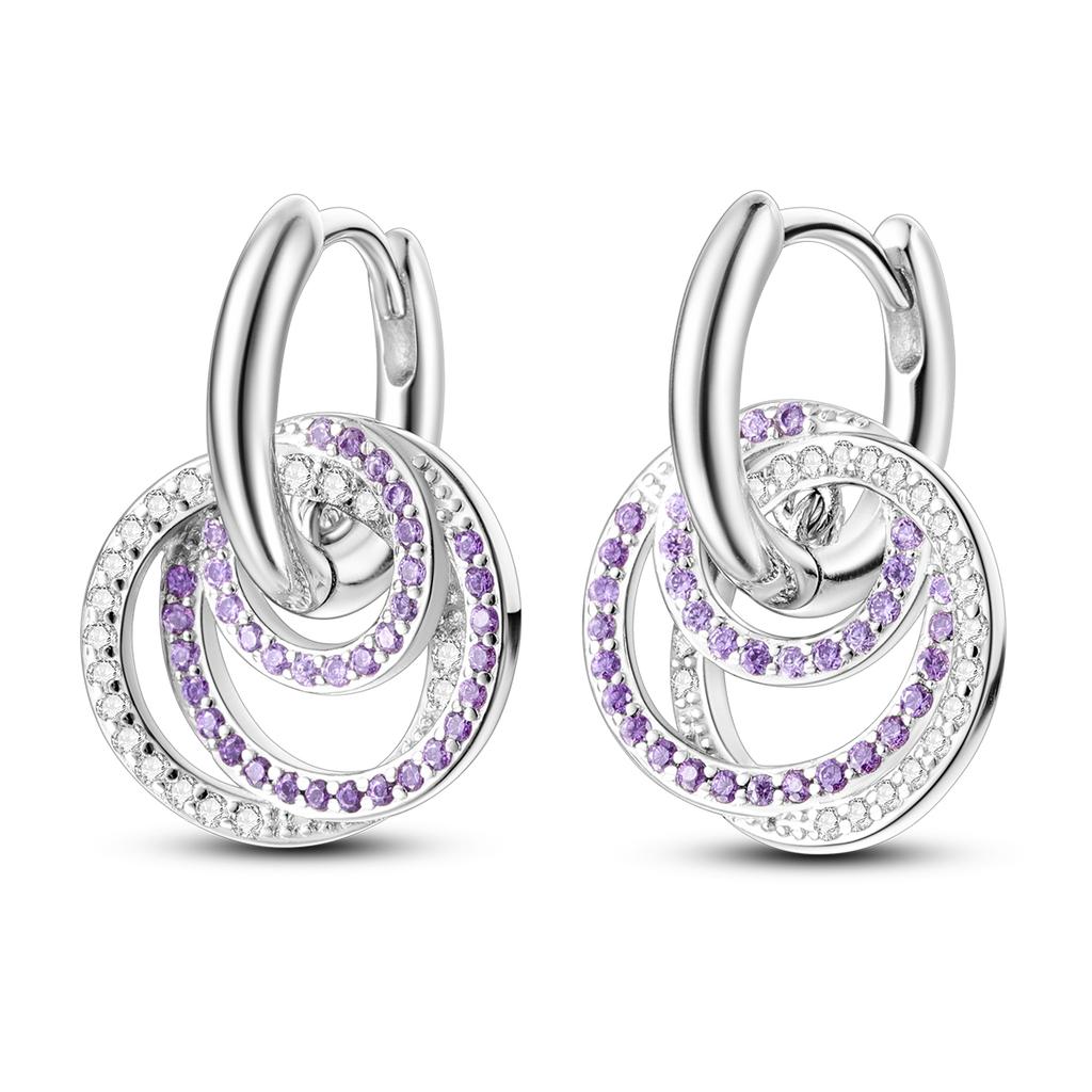 Plated Hoop Earring for Woman Original Eardrop Pendientes Fashion Jewelry Gift