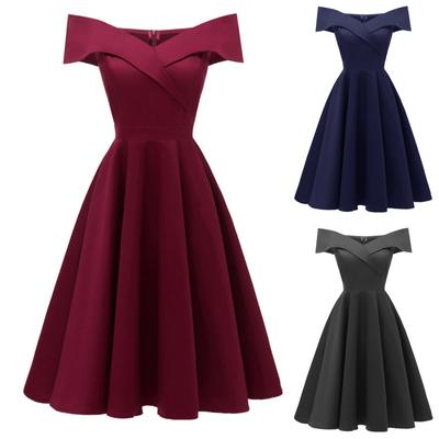Women's Off Shoulder Dresses For Women Cocktail Dress A Line Wedding Guest Party Cocktail Dresses