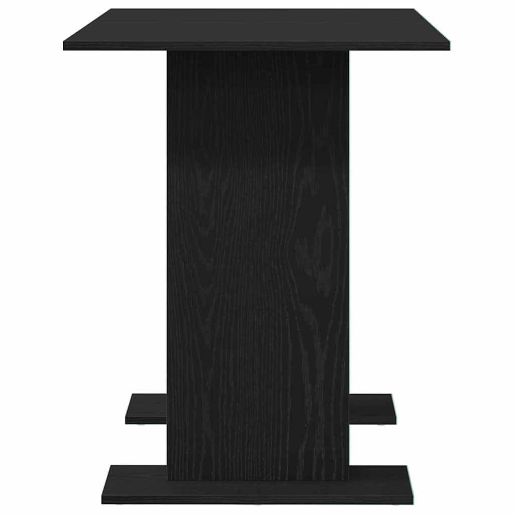 Dining Table Black Oak Look 110 X 60 X 75 Cm Wood Based Material