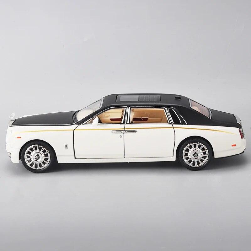 RR Phantom Model Zinc Alloy Pull Back Diecast Toy Cars with Sound and Light for Kids Boy Girl Gift