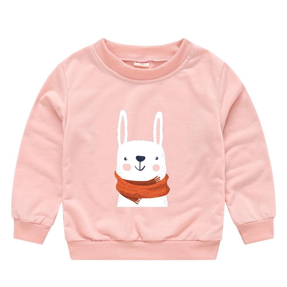 Children's Children's New Year Red Pullover Sweater Baby Cute Cartoon Avatar Round Neck Bottoming Shirt Tops