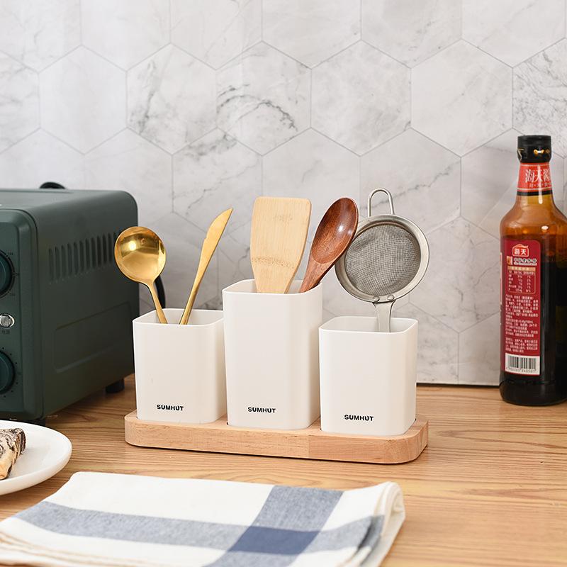 Pudełko do przechowywania organizera na kosmetyki Biurko Łazienka Kuchnia Kosmetyki Artykuły kuchenne Naczynia Wielokomorowy Drewniany Półka ABS