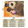 Morbida Coperta da Viaggio Cartone Animato M-Masha e Orso Coperta Plaid Flanella Copriletto per Arredamento Casa Motivo Copri Divano Letto