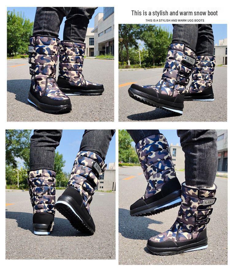 Northeast Unisex High-Top Snow Boots: Thickened, Non-Slip, Waterproof, Plus Velvet Warm, Winter Outdoor Footwear