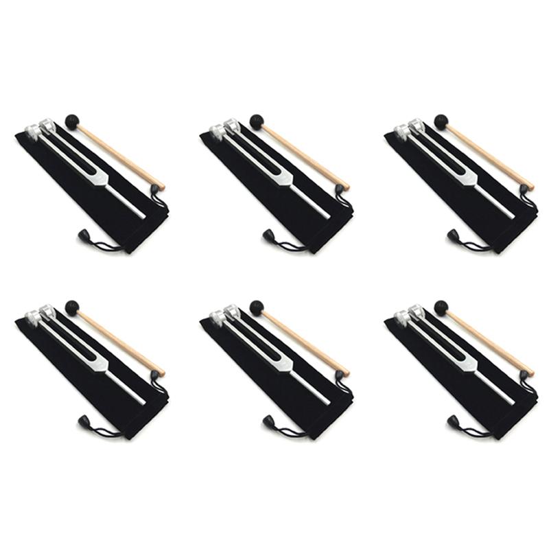 

6X OM136.1Hz Aluminum Alloy Musical Tuning Fork Instrument Kit For Sound Healing Sound Vibration Tools-B61B